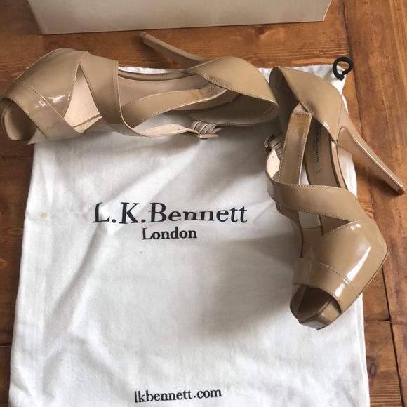 L.K. Bennett Silver Taupe Patent - Picture 9 of 11